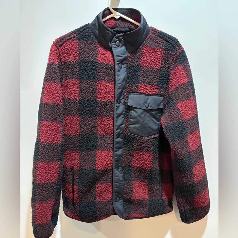 Goodfellow & Co Red and Black Plaid Men's Jacket